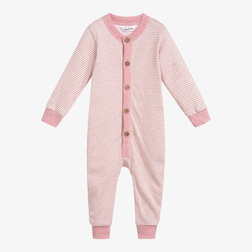Joha-Pink Organic Cotton Babysuit | Childrensalon Outlet