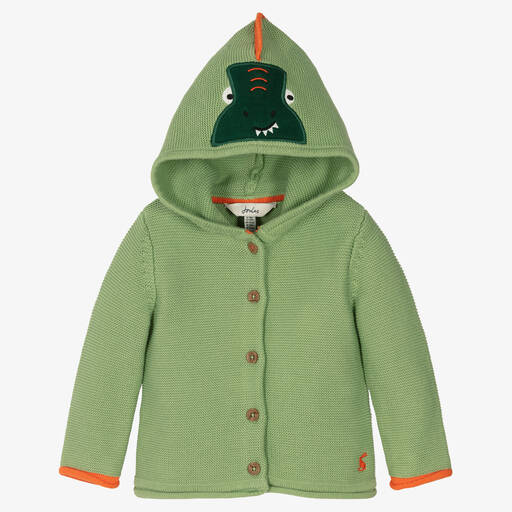 Joules-Baby Boys Green Dinosaur Cardigan | Childrensalon Outlet