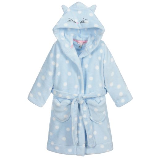 Joules-Blue Fleece Dressing Gown | Childrensalon Outlet