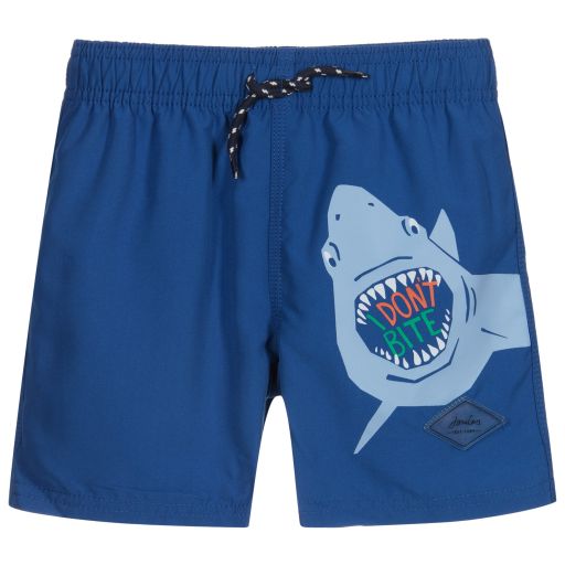 Joules-Blue Shark Swim Shorts | Childrensalon Outlet