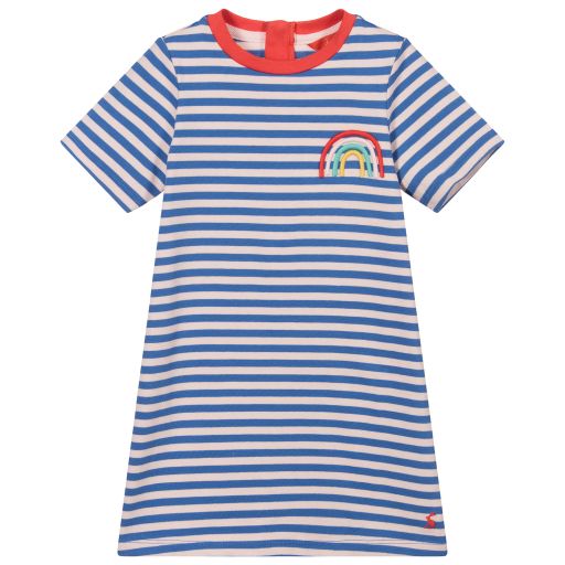 Joules-Blue Striped Rainbow Dress | Childrensalon Outlet