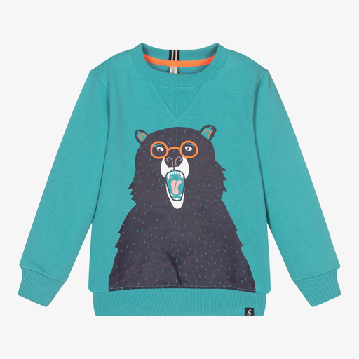 Joules-Boys Blue Bear Sweatshirt | Childrensalon Outlet