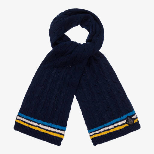 Joules-Boys Blue Knitted Scarf (150cm) | Childrensalon Outlet