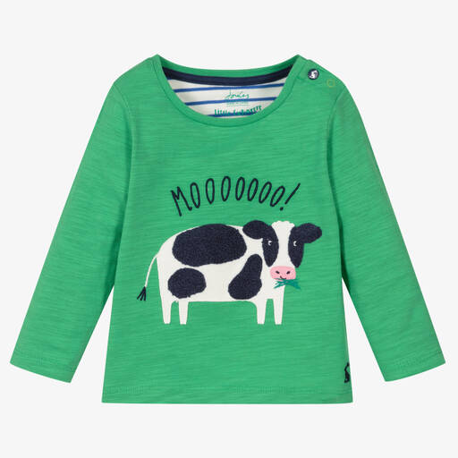 Joules-توب قطن لون أخضر للمواليد  | Childrensalon Outlet