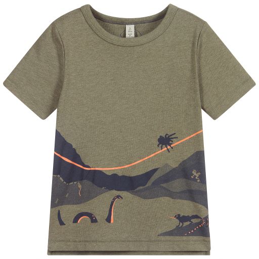 Joules-تيشيرت قطن لون أخضر كاكي للأولاد | Childrensalon Outlet