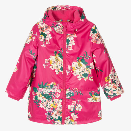 Joules-Girls Pink Waterproof Coat | Childrensalon Outlet
