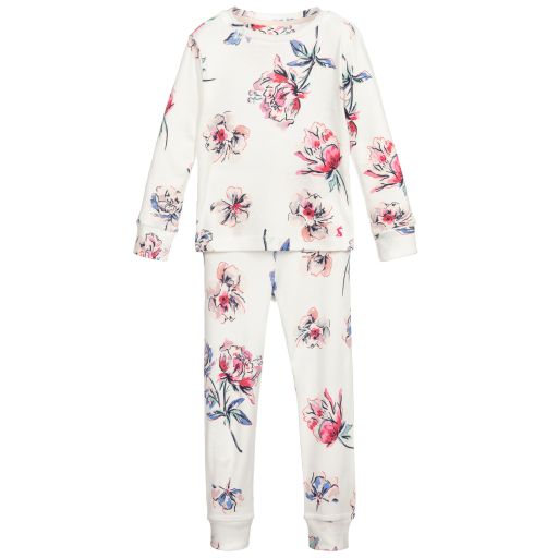 Joules-White Organic Cotton Pyjamas | Childrensalon Outlet