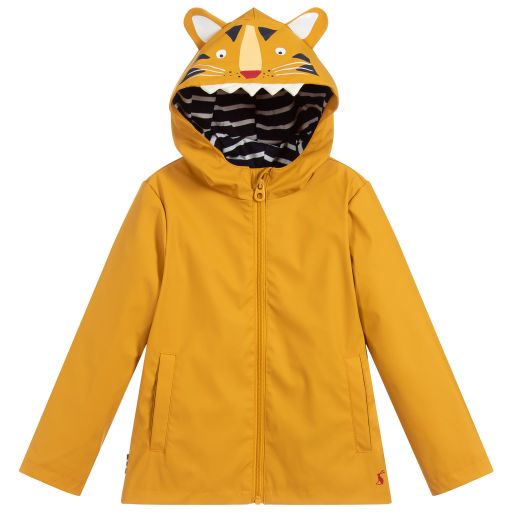 Joules-Gelbe Regenjacke mit Tigermuster | Childrensalon Outlet