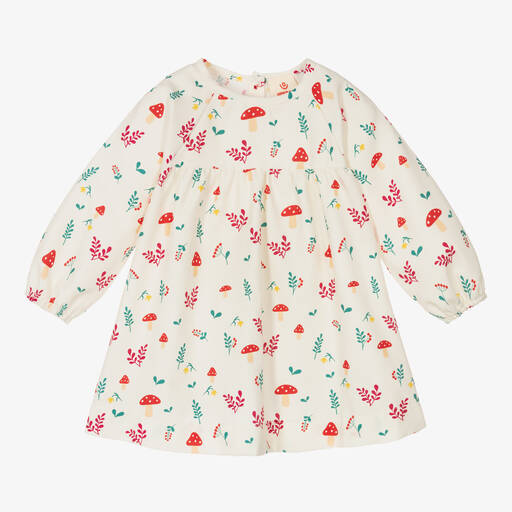 Joyday-Baby Girls Ivory Cotton Woodland Dress | Childrensalon Outlet