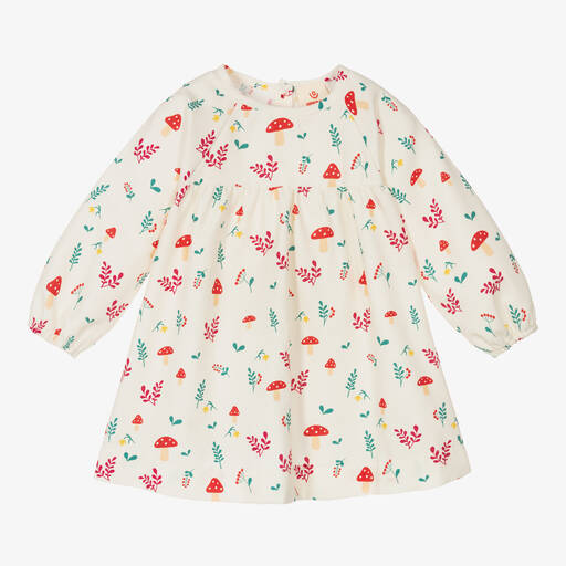 Joyday-Robe ivoire en coton forêt bébé fille | Childrensalon Outlet