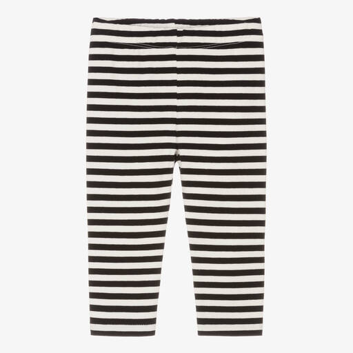 Joyday-Black Breton Striped Cotton Baby Leggings | Childrensalon Outlet