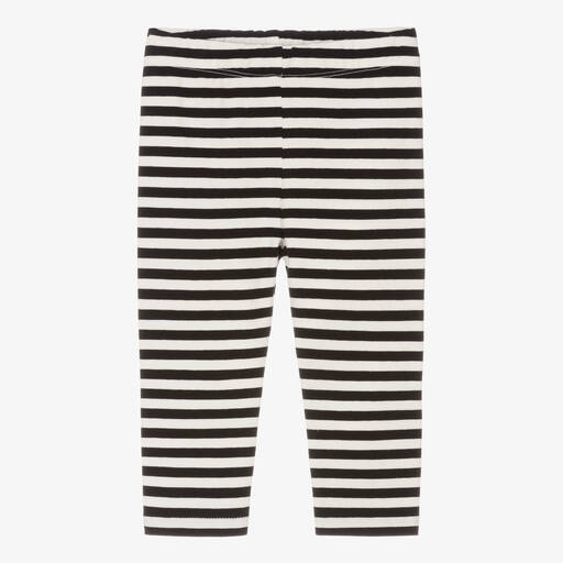 Joyday-Black Breton Striped Cotton Baby Leggings | Childrensalon Outlet