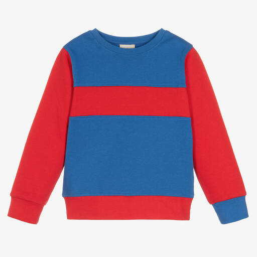 Joyday-Blue & Red Cotton Sweatshirt | Childrensalon Outlet