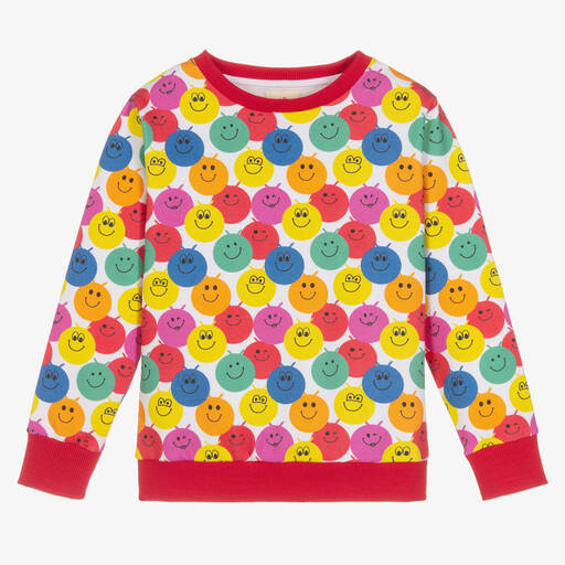 Joyday-Cotton Smiling Faces Sweatshirt | Childrensalon Outlet