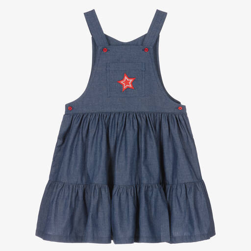 Joyday-Синий сарафан из шамбре для девочек | Childrensalon Outlet
