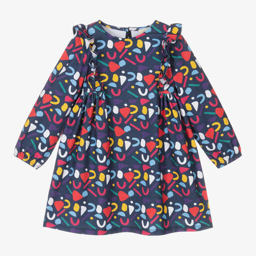 Joyday-Синее хлопковое платье с конфетти для девочек | Childrensalon Outlet