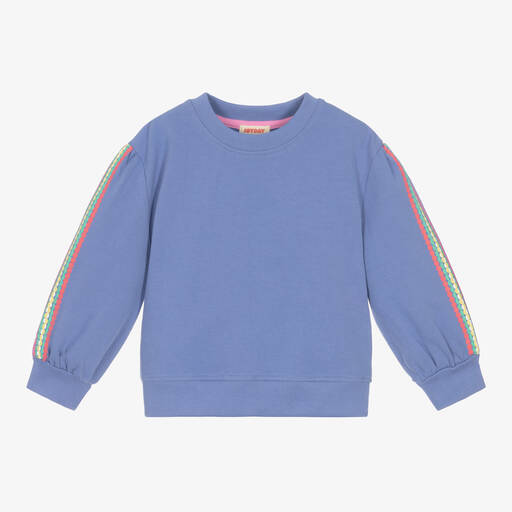Joyday-Girls Blue Cotton Sweatshirt | Childrensalon Outlet