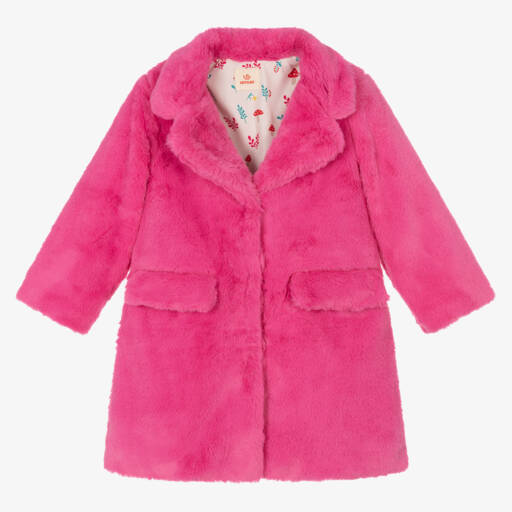 Joyday-Girls Cozy Pink Faux Fur Coat | Childrensalon Outlet