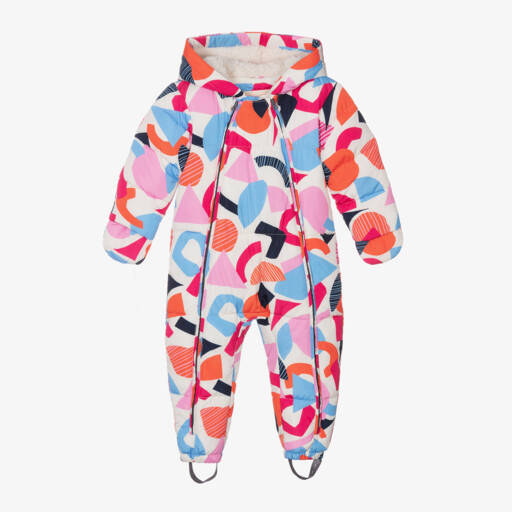 Joyday-Girls Ivory & Blush Puffer Suit | Childrensalon Outlet