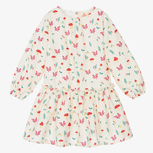 Joyday-Girls Ivory Cotton Woodland Dress | Childrensalon Outlet