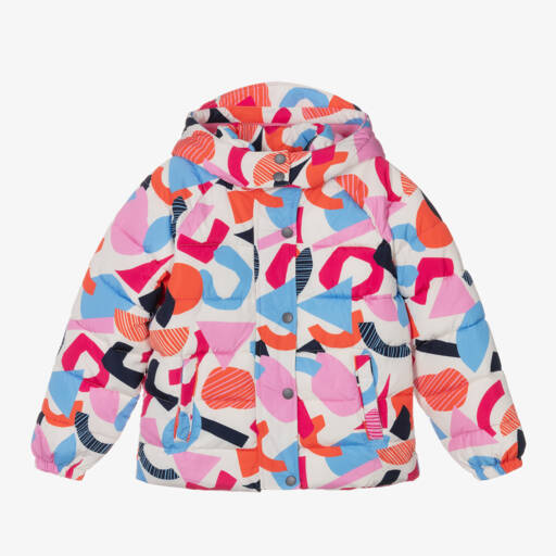 Joyday-Girls Ivory & Pink Weather-Resistant Puffer | Childrensalon Outlet