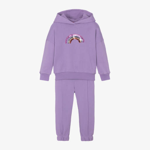 Joyday-Костюм с пайетками и радужным узором для девочек сиреневый | Childrensalon Outlet