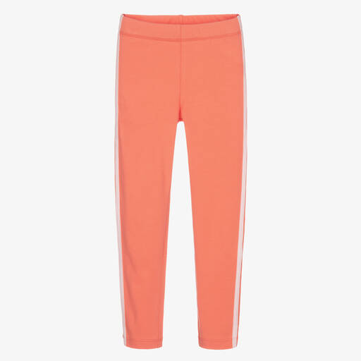 Joyday-Girls Orange Cotton Jersey Leggings | Childrensalon Outlet