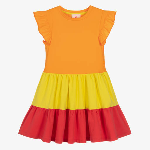 Joyday-Оранжево-красное платье из хлопкового джерси | Childrensalon Outlet