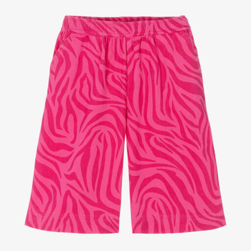 Joyday-Girls Pink Cotton Animal Print Culottes | Childrensalon Outlet