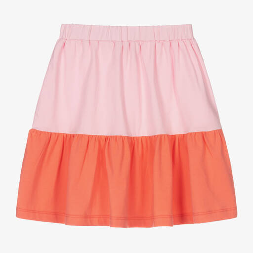 Joyday-Girls Pink & Orange Cotton Jersey Skirt | Childrensalon Outlet
