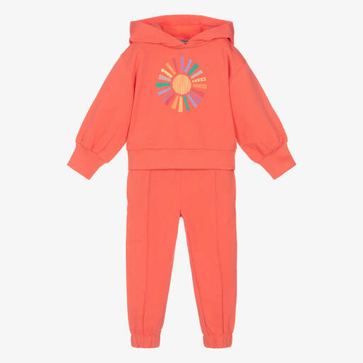 Joyday-بدلة رياضية قطن جيرسي لون أحمر للبنات | Childrensalon Outlet