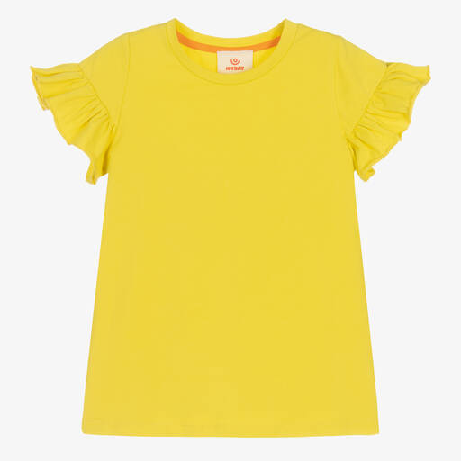 Joyday-Желтая хлопковая футболка для девочек | Childrensalon Outlet