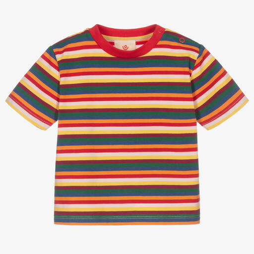 Joyday-Red Striped Cotton Baby T-Shirt | Childrensalon Outlet