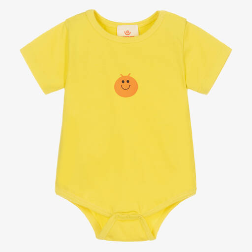 Joyday-Yellow Cotton Jersey Bodyvest | Childrensalon Outlet