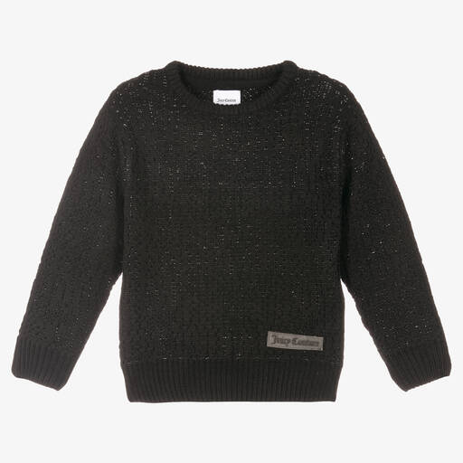 Juicy Couture-Black Glitter Knitted Jumper | Childrensalon Outlet