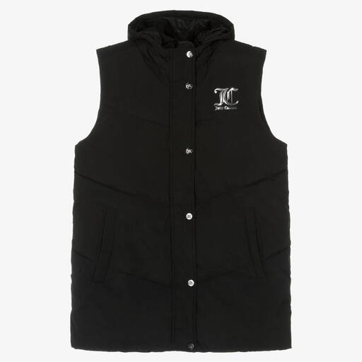 Juicy Couture-Girls Black Padded Gilet | Childrensalon Outlet