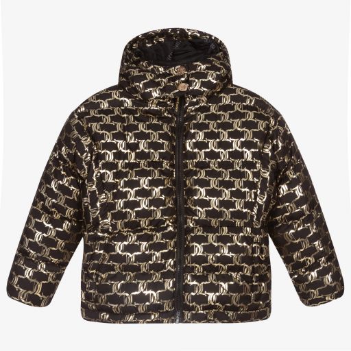 Juicy Couture-Girls Black Padded Jacket | Childrensalon Outlet