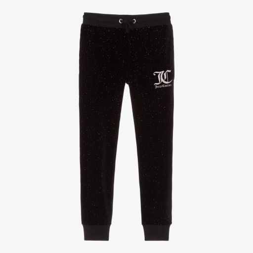 Juicy Couture-Schwarze Velours-Jogginghose (M) | Childrensalon Outlet