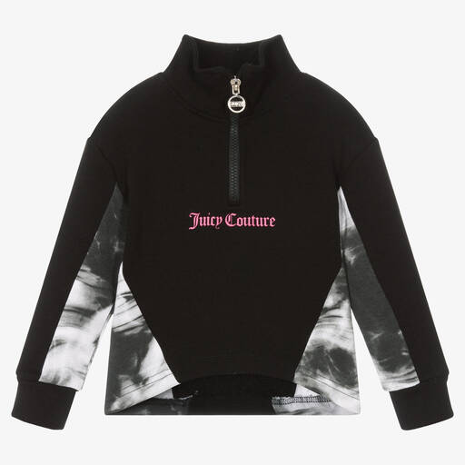 Juicy Couture-Girls Black Zip-Up Sweatshirt | Childrensalon Outlet