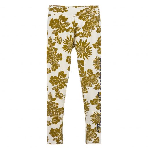Juicy Couture-ليغنغز قطن جيرسي لون أخضر وعاجي للبنات | Childrensalon Outlet
