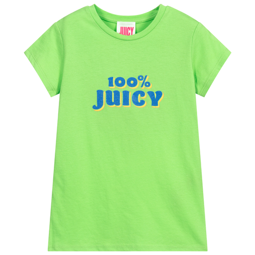 Juicy Couture-Girls Green Logo T-Shirt | Childrensalon Outlet