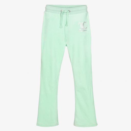 Juicy Couture-Girls Green Velour Joggers | Childrensalon Outlet