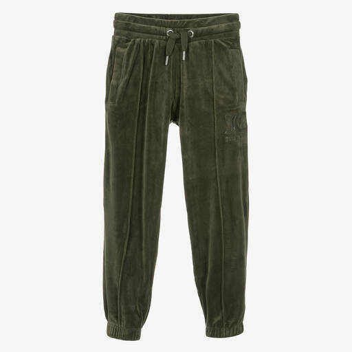 Juicy Couture-Girls Green Velour Joggers | Childrensalon Outlet