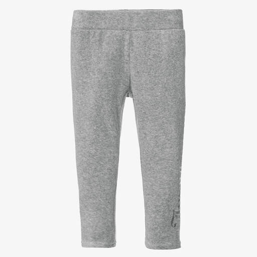 Juicy Couture-Girls Grey Velour Leggings | Childrensalon Outlet
