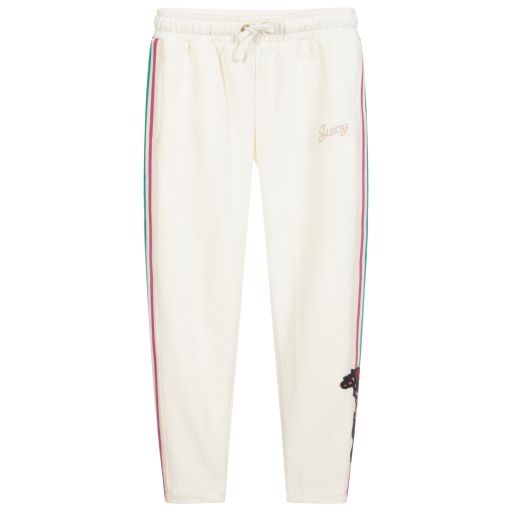 Juicy Couture-Girls Ivory Cotton Joggers | Childrensalon Outlet