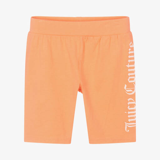 Juicy Couture-Girls Orange Cotton Shorts | Childrensalon Outlet