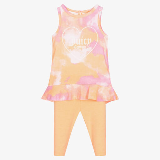 Juicy Couture-Girls Orange Top & Leggings Set | Childrensalon Outlet