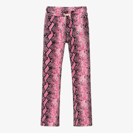 Juicy Couture-Розовые велюровые джоггеры с животным принтом | Childrensalon Outlet