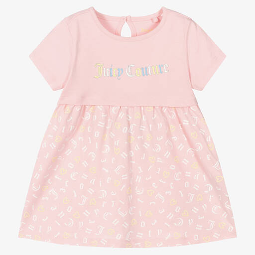 Juicy Couture-Girls Pink Cotton Dress | Childrensalon Outlet