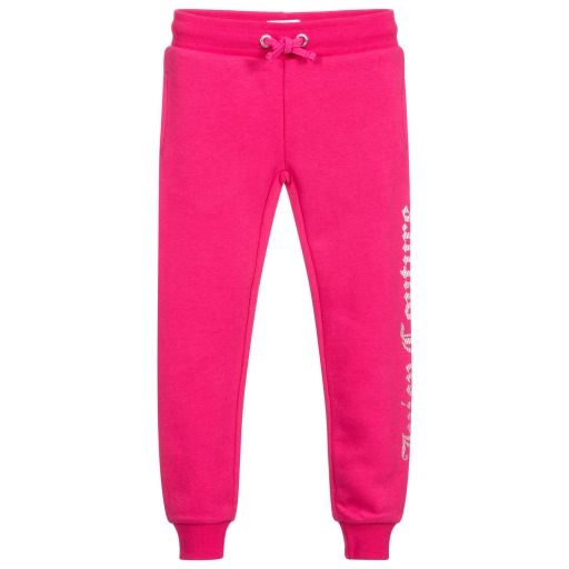 Juicy Couture-Girls Pink Cotton Joggers | Childrensalon Outlet